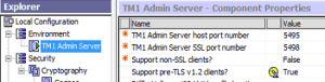 TM1 support pre TLS v1.2 SSL